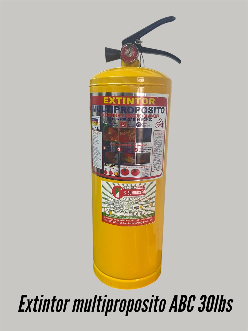 Extintor ABC Multipropósito de 30 libras