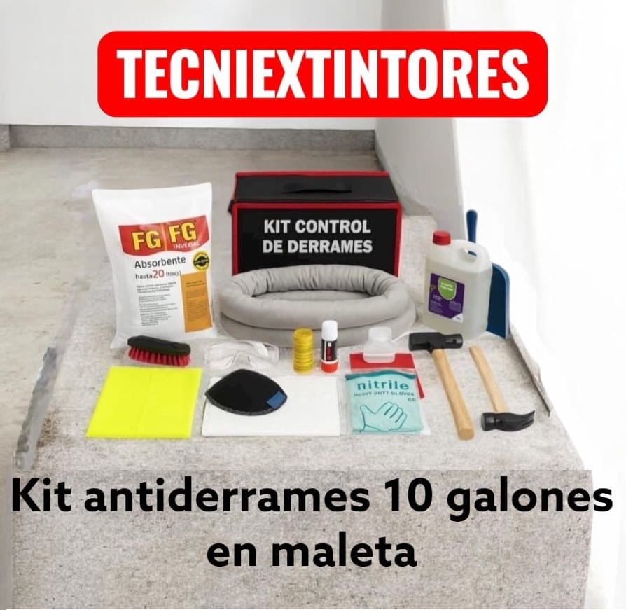 Kit control de derrames 10 galones en maleta