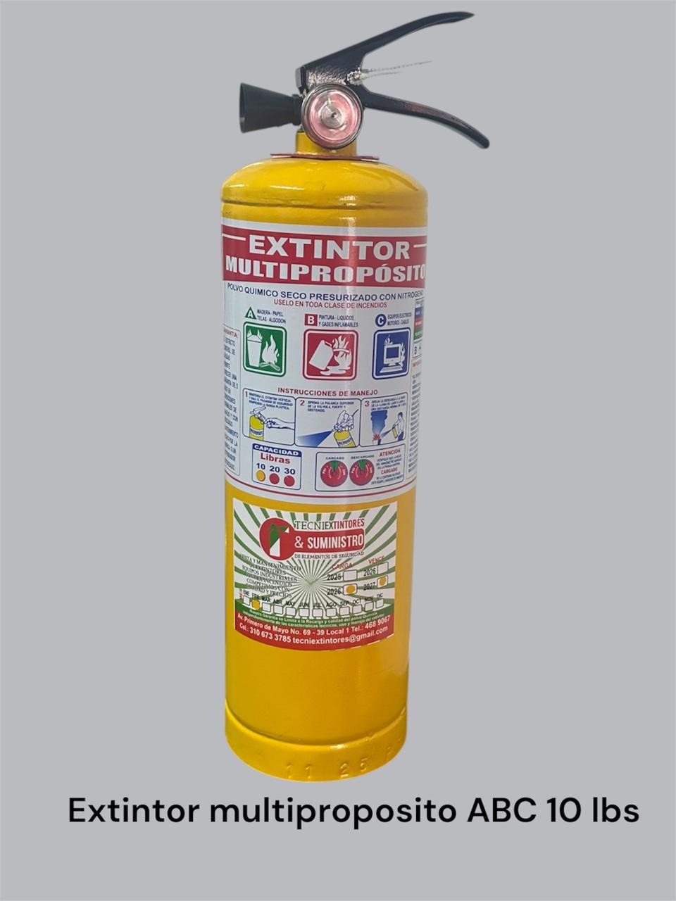 Extintor ABC Multipropósito 10 libras