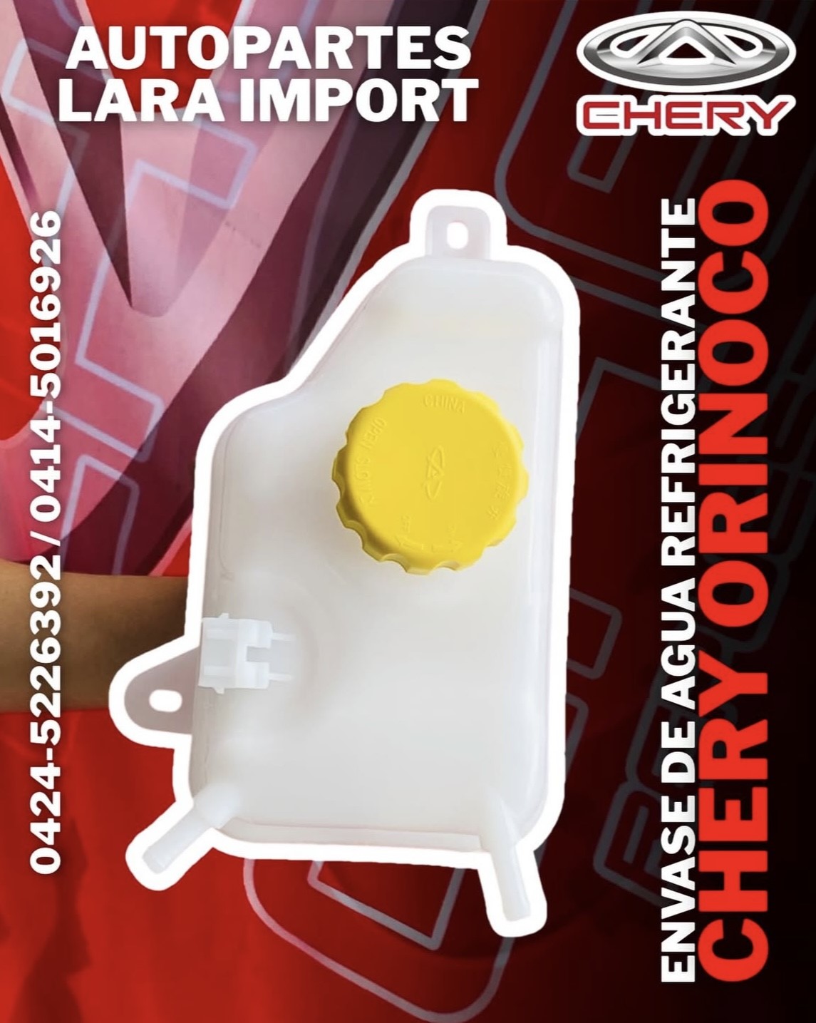 Envase Refrigerante Chery Orinoco