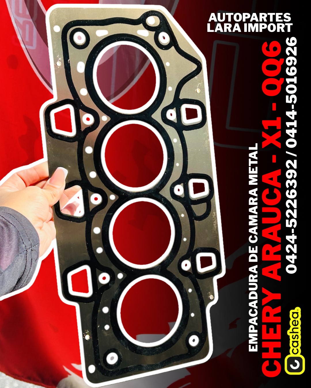 Empacadura Camara Metal Chery Arauca, QQ6, X1