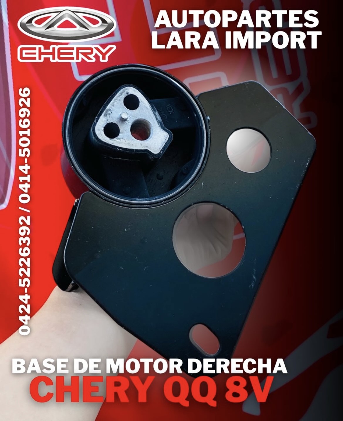Base Motor Derecha Chery QQ 8v
