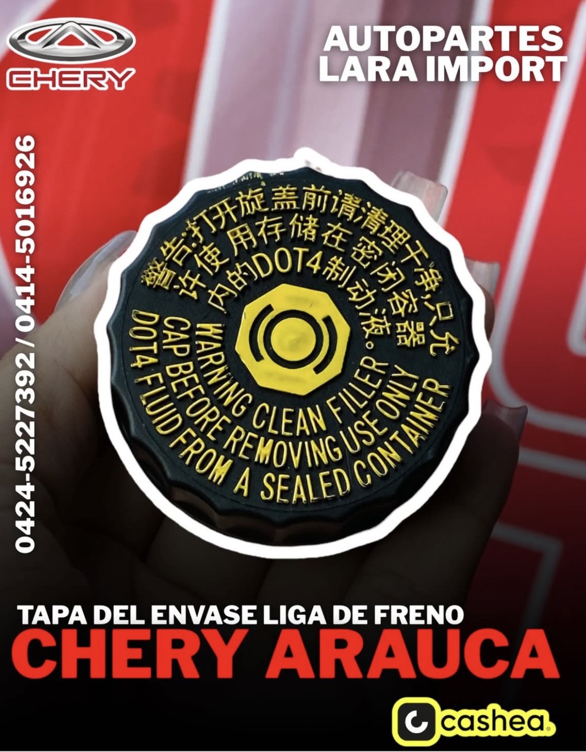 Tapa Envase Liga Freno Chery Arauca