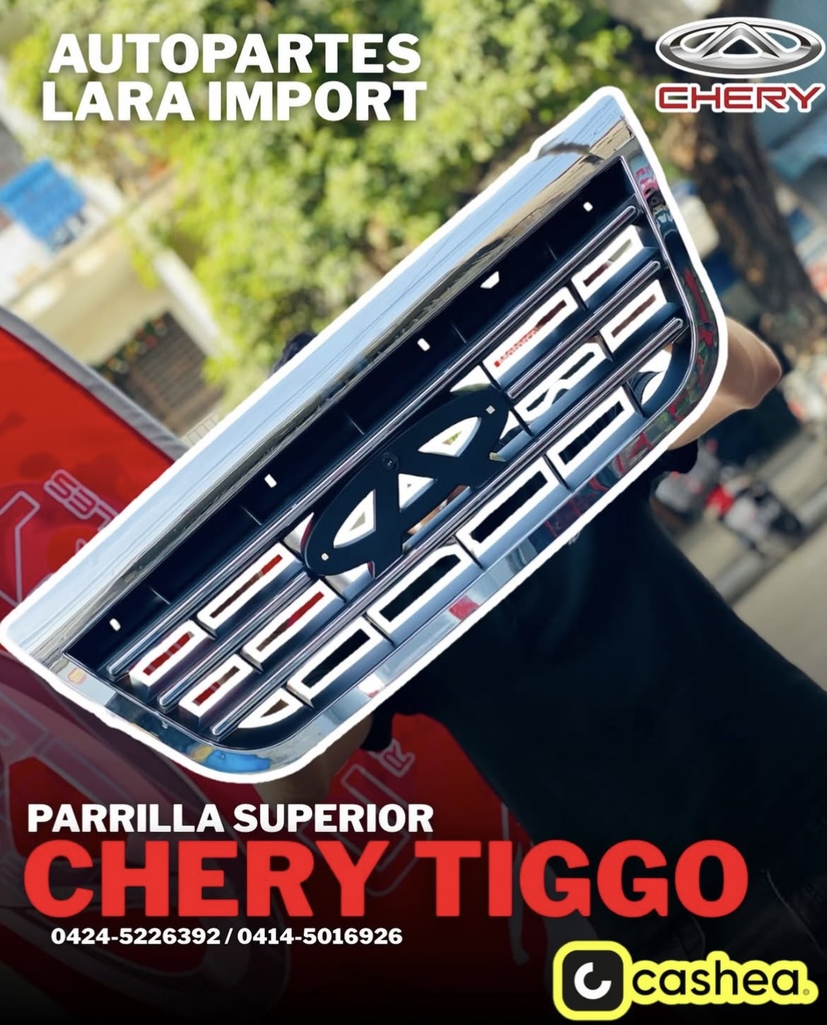Parrilla Superior Chery Tiggo