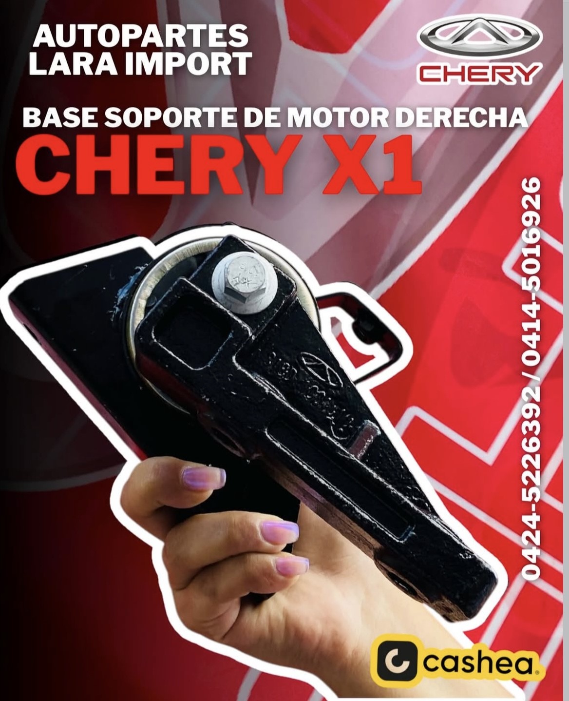 Base Soporte Motor Derecha Chery X1