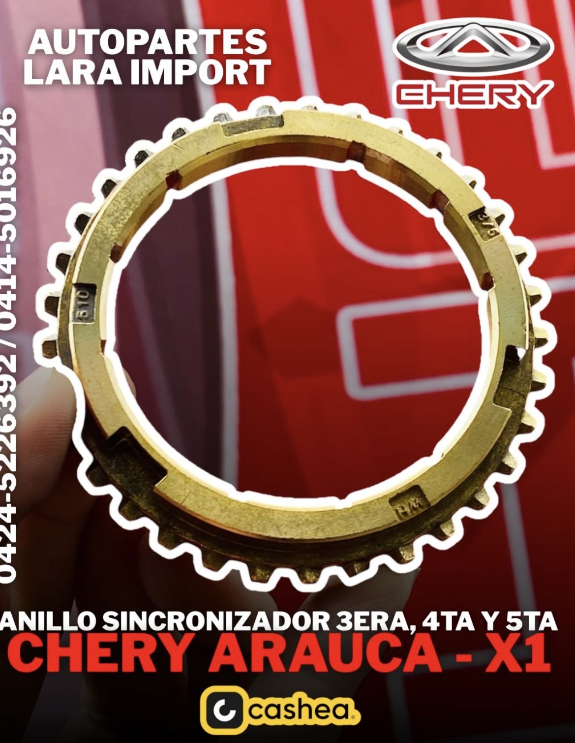 Anillo Sincronizador 3ra/4ta/5ta Chery Arauca X1