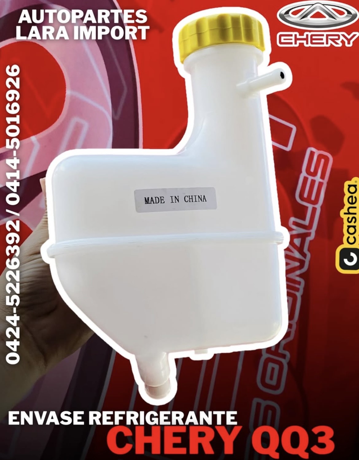 Envase Refrigerante Chery QQ3